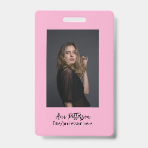 professional photo QR website email social modern Badge