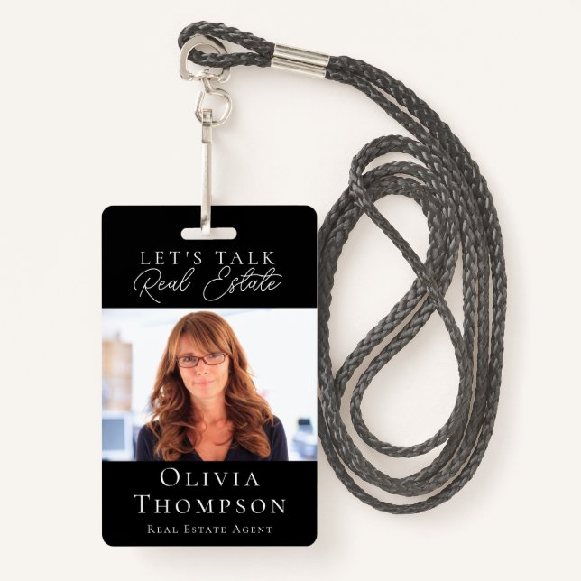 Professional Photo Real Estate Badge (Front with Lanyard)