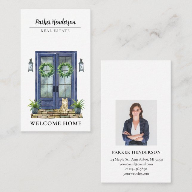 Professional Photo Real Estate Business Card (Front/Back)