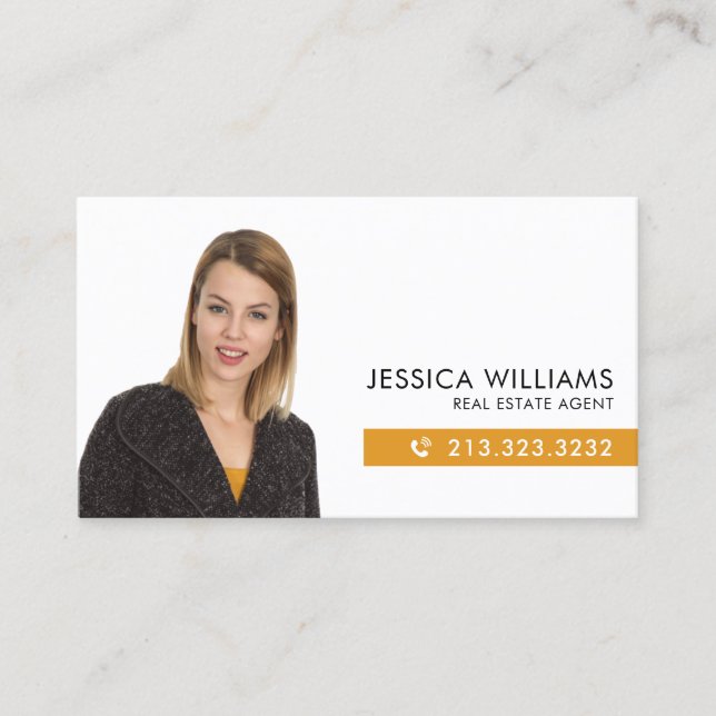 Professional Photo Real Estate Business Card (Front)