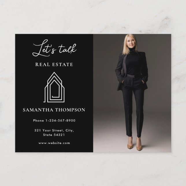 Professional Photo Real Estate Lets Talk Postcard (Front)