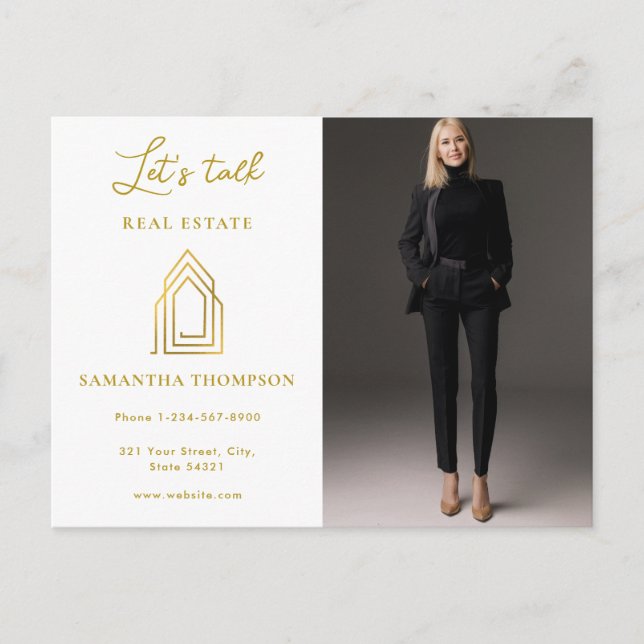 Professional Photo Real Estate Lets Talk Postcard (Front)