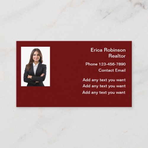Professional Photo Realtor Business Cards Template