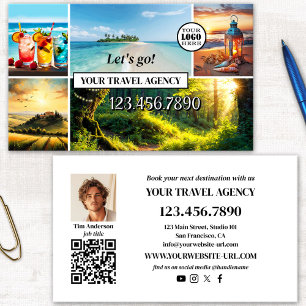 Professional Photo Travel Agency Business Card