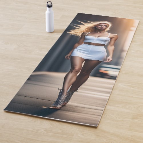 Professional photo ultra beautiful model Yoga Mat