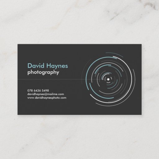 Customizable Professional Photographer Business Card