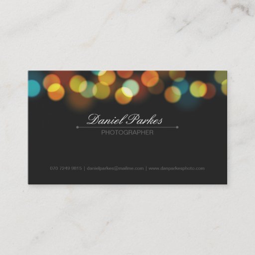Customizable Professional Photographer Business Card
