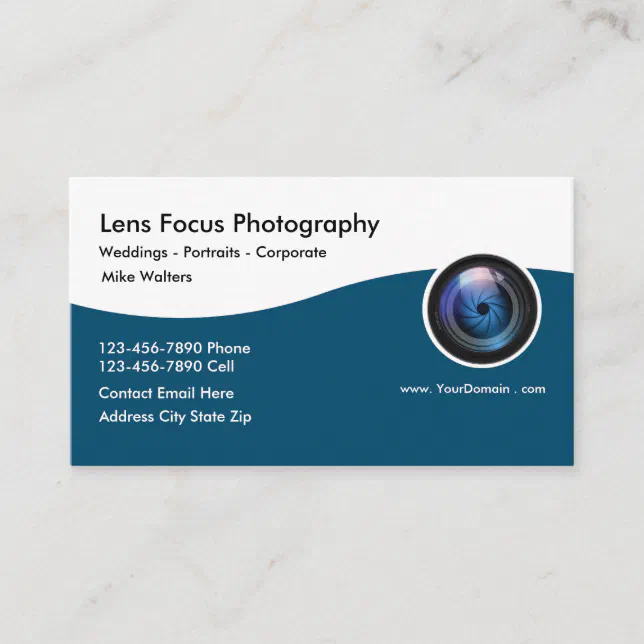 Professional Photographer Business Card Zazzle