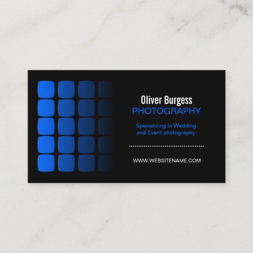 Customizable Professional Photographer Business Cards