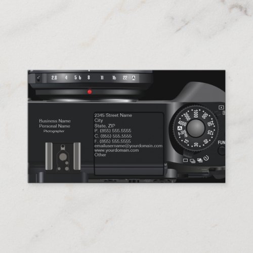 Professional Photographer Business Card