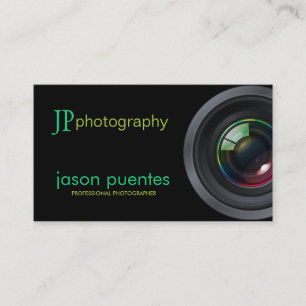 Professional Photographer Camera Lens Business Card
