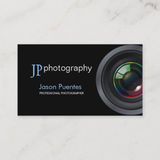 Professional Photographer Camera Lens Business Card