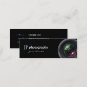 Professional Photographer Camera Lens Mini Business Card (Front/Back)