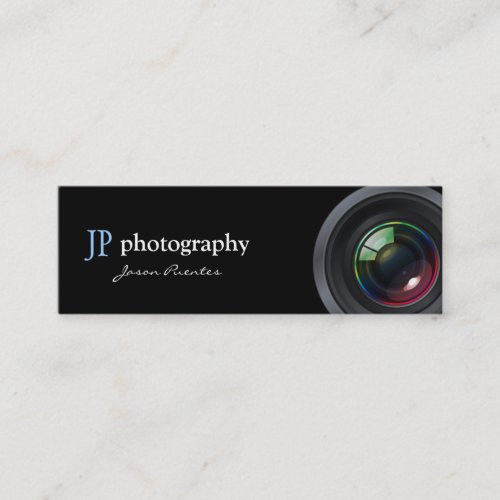 Professional Photographer Camera Lens Mini Business Card