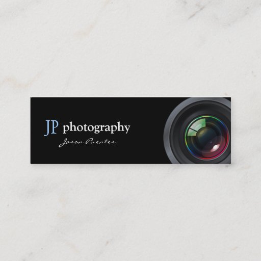 Customizable Professional Photographer Camera Lens Business Card Template