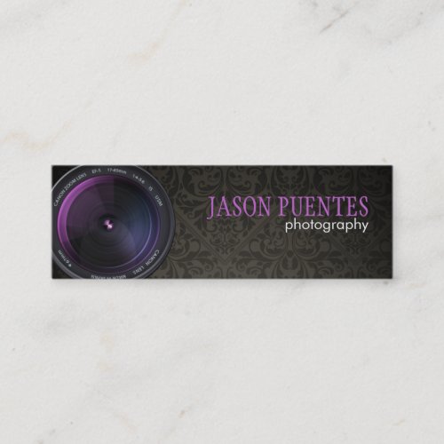 Professional Photographer Camera Lens Business Cards