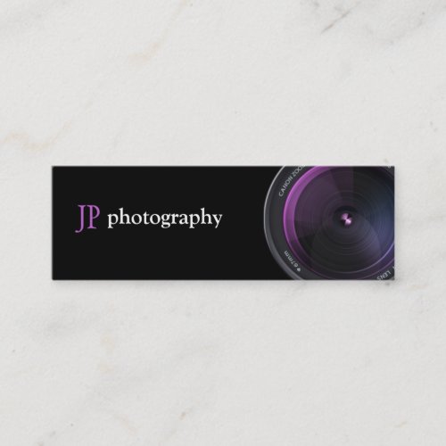 Professional Photographer Camera Lens Business Card
