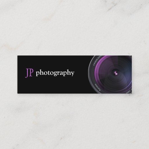 Customizable Professional Photographer Camera Lens Business Card