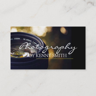 Professional Photographer Camera Lens Portrait Business Card