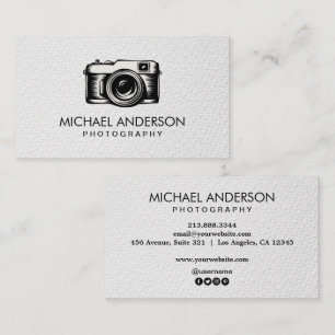 Professional Photographer camera logo Photography  Business Card