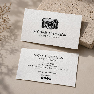 Professional Photographer camera logo Photography  Business Card