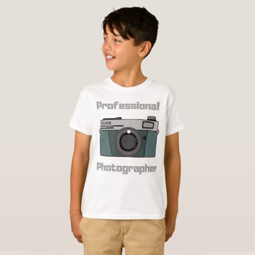 Professional Photographer Camera Photo T_Shirt