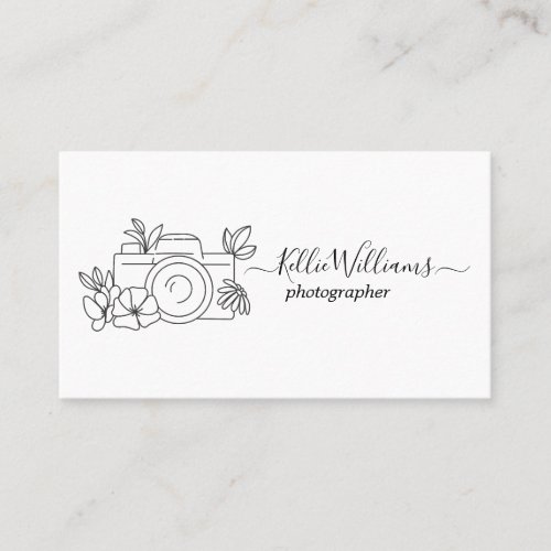 Professional Photographer Chic Modern Elegant Business Card