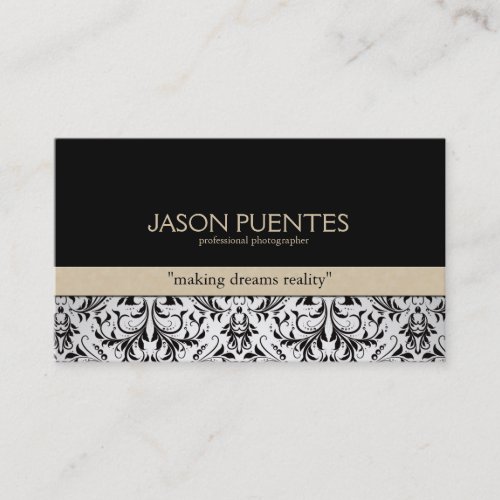 Professional Photographer Damask Business cards