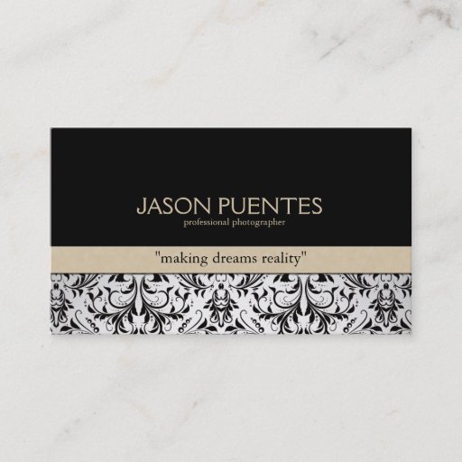 Customizable Professional Photographer Damask Business cards