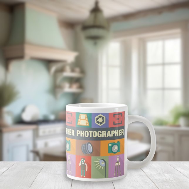 Professional Photographer Iconic Designed Giant Coffee Mug (Creator Uploaded)