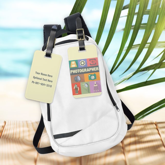 Professional Photographer Iconic Designed Luggage Tag (Creator Uploaded)