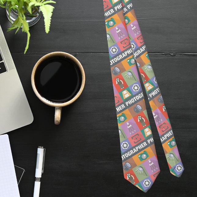 Professional Photographer Iconic Designed Neck Tie (Creator Uploaded)
