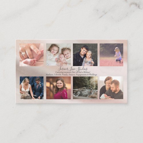Professional Photographer Marble _ 8 photo design Business Card