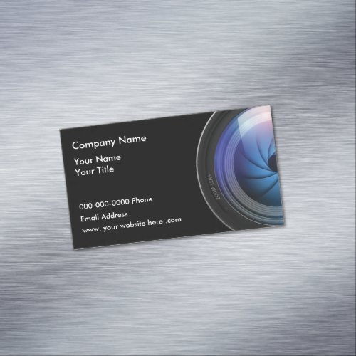 Professional Photographer Modern Deisign Business Card Magnet