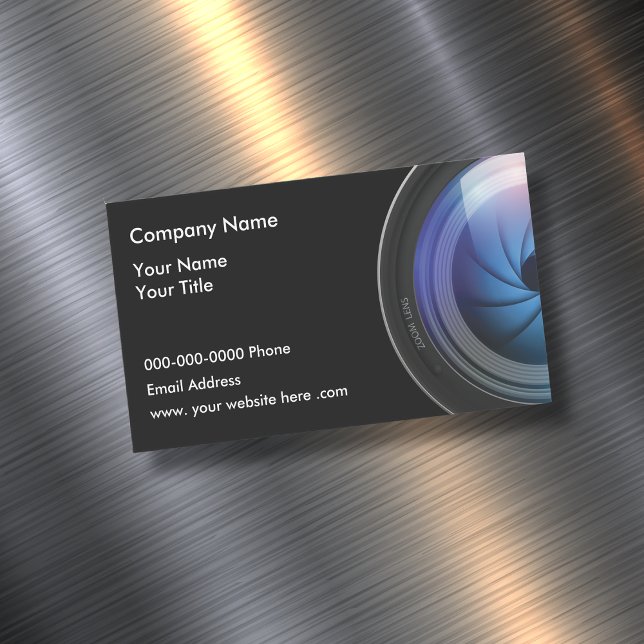 Professional Photographer Modern Deisign Business Card Magnet (Creator Uploaded)