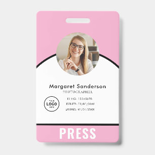 Professional Photographer Press Badge