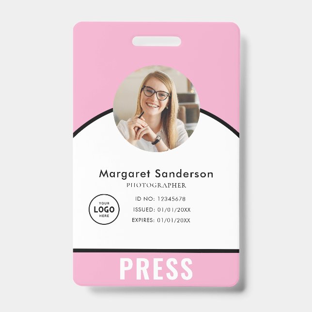 Professional Photographer Press Badge (Front)