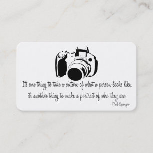 Professional Photographer Quote Business Card D2