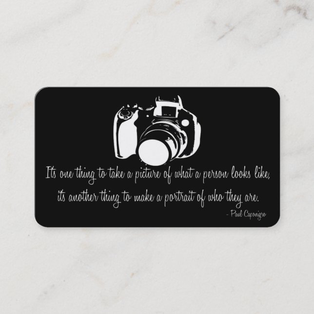 Professional Photographer Quote Business Card D3 (Front)