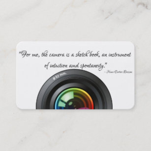 Professional Photographer Quote Business Cards