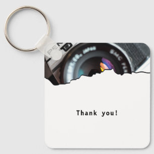 Professional Photographer Thank you! Black & White Keychain