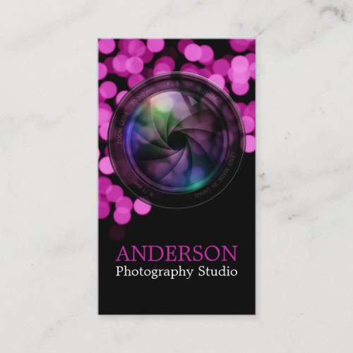 Professional Photographer Vertical Business Card b