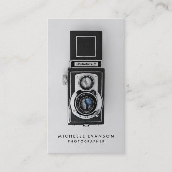 Professional Photographer Vintage Camera Business Card by whimsydesigns at Zazzle