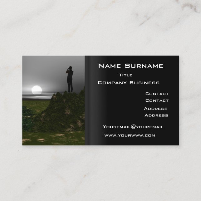 Professional Photography Business Card Black (Front)