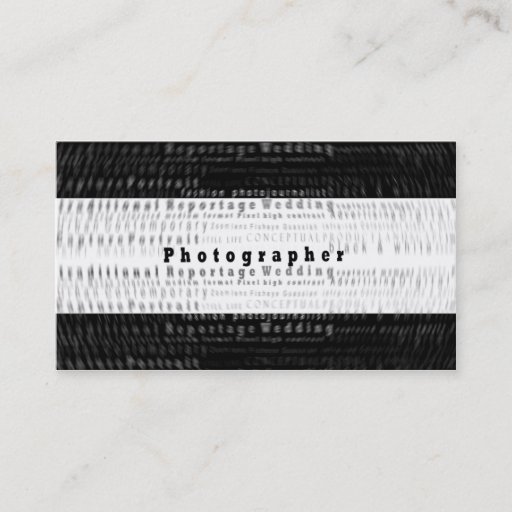 Customizable Professional Photography Business card - motion