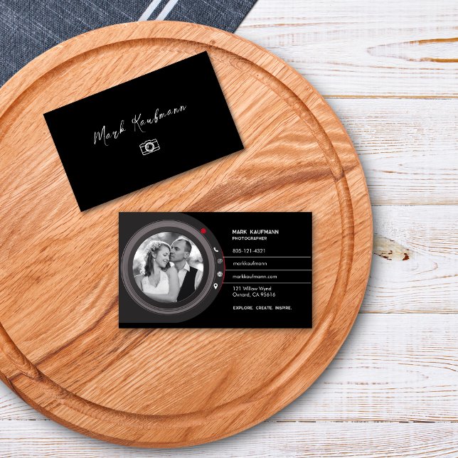 Professional Photography Camera Lens Business Card (Professional Photography Camerfa Lens Business Card)