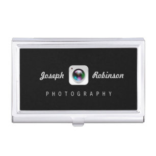 Professional Photography Camera Lens Logo Symbol Business Card Case