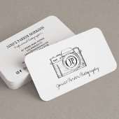 Professional photography camera photographer business card