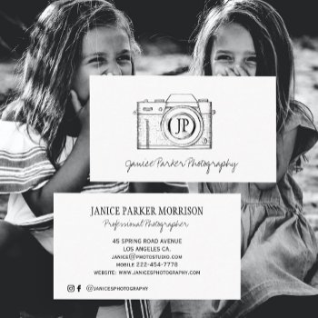 Professional Photography Camera Photographer Business Card by uniqueoffice at Zazzle