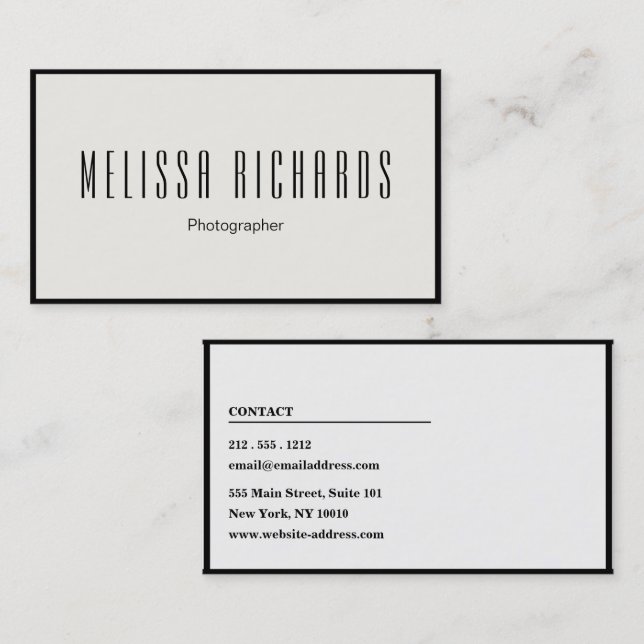Professional Photography  Creative Business Card (Front/Back)